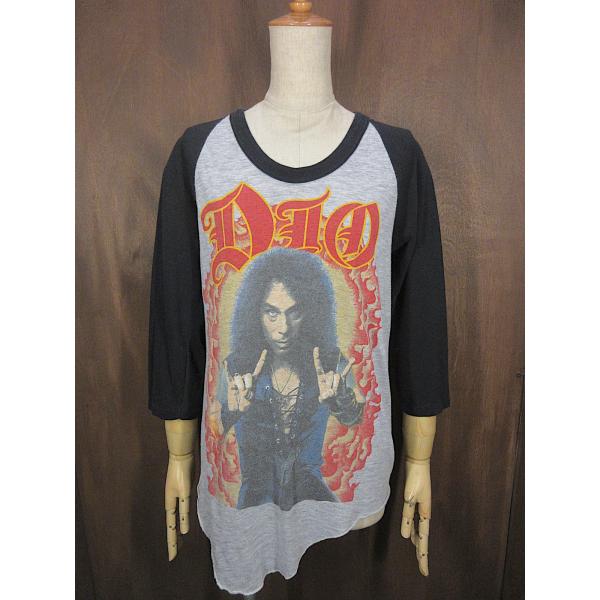 ビンテージ80's○DIO Sacred Heart 1985年ツアーラグランTシャツ黒