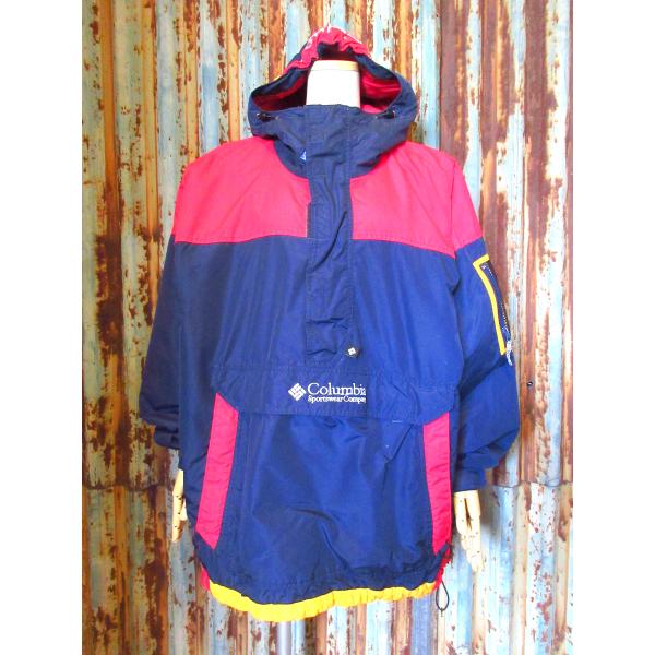 ⭐︎人気⭐︎コロンビア　Columbia チャレンジャーアノラックパーカー　90s ビンテージ90's○Columbiaチャレンジャーアノラックパーカsize L
