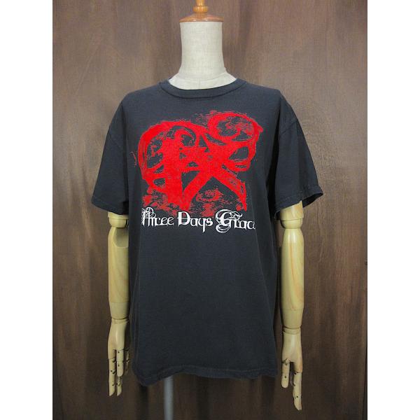 2000年代 Y2K B-DASH Tシャツ Mサイズ 黒 ビンテージ2000's○Three Days GraceプリントTシャツ黒size M