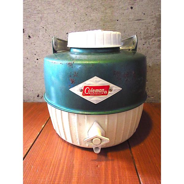 ビンテージ50's○Colemanダイヤロゴ 1ガロンジャグ グリーン○250817j8