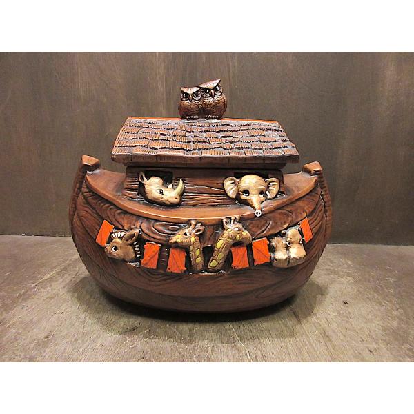 ビンテージ70's○TREASURE CRAFT箱船モチーフキャニスター○250902n8