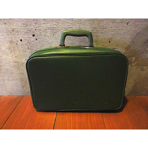 ビンテージ70's○トランクケース緑○251107j3-bag-trk鞄ファッション
