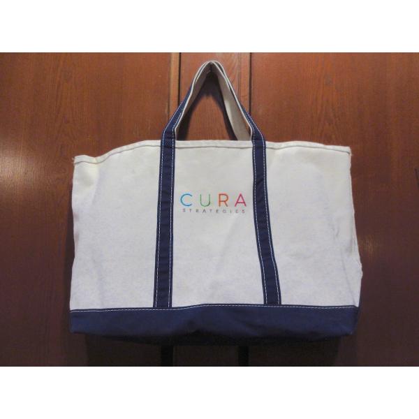 ビンテージ90's2000's○L.L.Bean刺繍入りキャンバストートバッグ紺