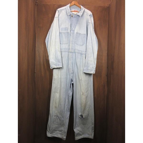 60s-70s レアビンテージオールインワン KEY - Made In USA】ヴィンテージ コットン・ポリエステルツイル