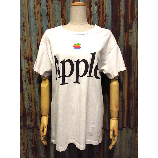 ビンテージ90's○AppleロゴTシャツ白size L○251214j7-m-tsh-ot