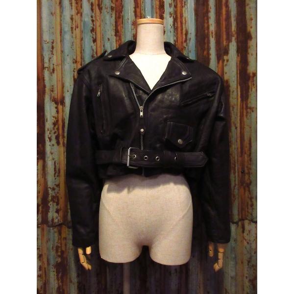 ビンテージ80's90's○Chrome Gearウエストベルト付きダブルライダース