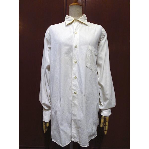 ビンテージ40's50's○ARROWマチ付きフレンチカフス長袖ドレスシャツ