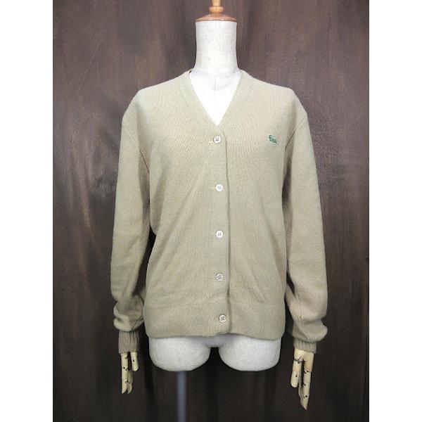 ビンテージ70's80's○LACOSTEアクリルカーディガン○260202n1-m-cdg