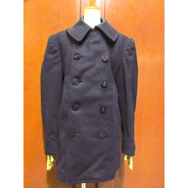 ビンテージ30's○U.S.NAVYウールピーコート紺○260207m4-m-ct