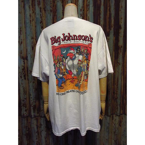 ビンテージ90's○BIG JOHNSONプリントTシャツ白size XL○260606j2-m