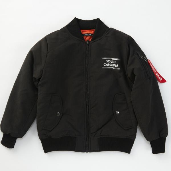 ※訳アリ　袖口細いです！訳アリの為お安くしております。返品交換はお受けできません。カジュアルコーディネートの必需品カジュアルコーディネートの必需品キッズ　MA-1 フライトジャケットフロントとバックにはクールなロゴプリント左袖にユーティリテ...