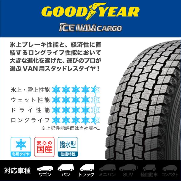 �y2026�N���z �O�b�h�C���[ �A�C�X�i�r�J�[�S ���{��  195/80R15 107/105N LT �X�^�b�h���X�^�C���̂݁E��������(1�{) ���i�摜1