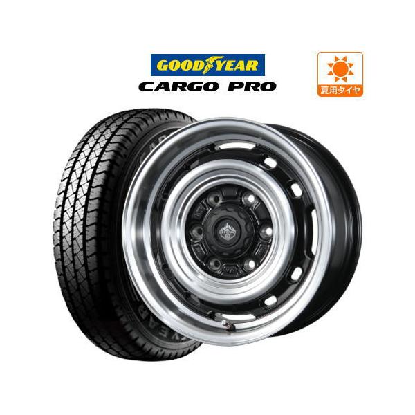 195/80r15 107/104 N LT ノーマルタイヤgood year 42週2024年製ほぼ新品とハイエース用ホイール4本 200系 ハイエース ホイール 4本 トピー ランドフット XFG グッドイヤー