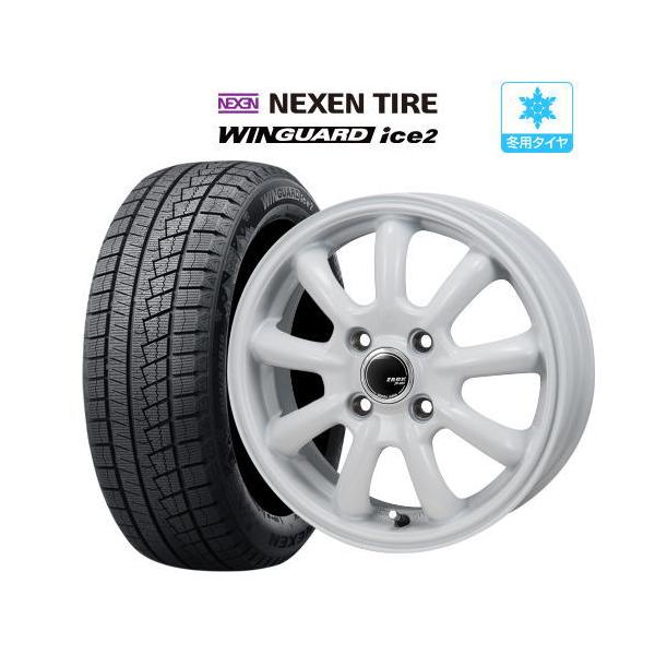 スタッドレス タイヤ ホイール 4本 5穴100 ZACK JP-209 White