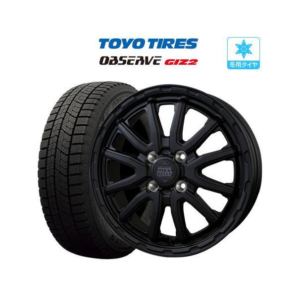 タイヤ・ホイール KTK スタッドレス タイヤ ホイール 4本 14インチ 4穴 pcd100 ロックケリー