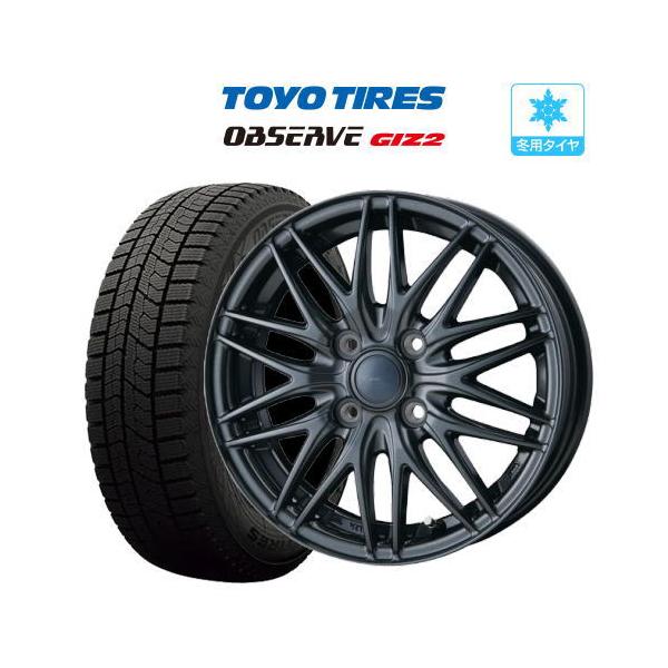 スタッドレス タイヤ ホイール 4本 4穴100 ML-10 TOYO オブザーブ GIZ2