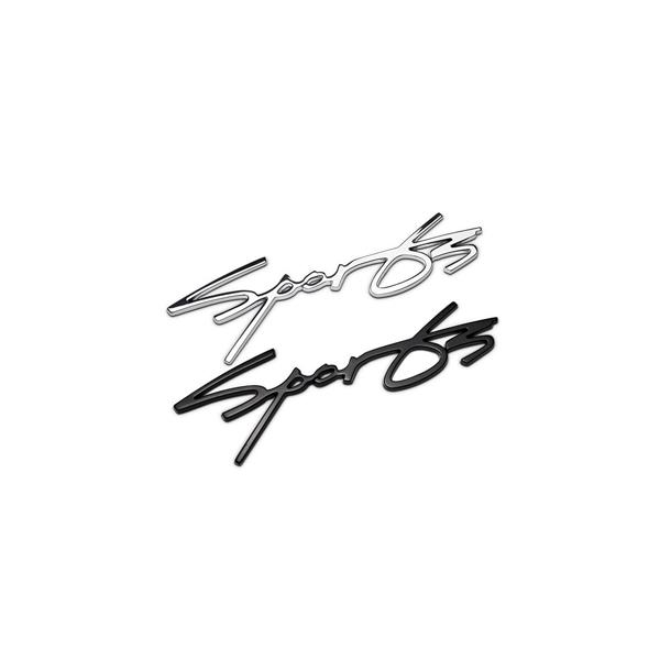 スポーツ Sports 筆記体 BIG エンブレム メタル ステッカー カスタム