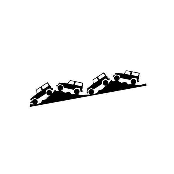 山あり谷あり オフロード ステッカー アウトドア SUV クロスカントリー カスタム