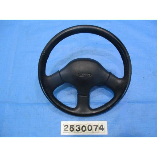 ◇カローラレビン 後期 E-AE92 ステアリングホイール ハンドル レザー