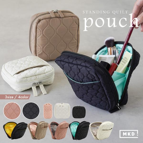 ■商品名ポーチ 小物入れ 化粧ポーチ メイクポーチ トラベルポーチ バッグインバッグ  大容量 機能的 自立 コンパクト コスメ 収納 整理 メンズ レディース■商品説明ガバっと開いて縦に物が入からどこにあるかすぐにわかってストレスフリー！...