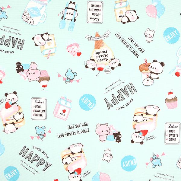 もちもちぱんだ オックス生地 ミント チアフルキャラクター Kjf 15c Crafヤフー店 通販 Yahoo ショッピング