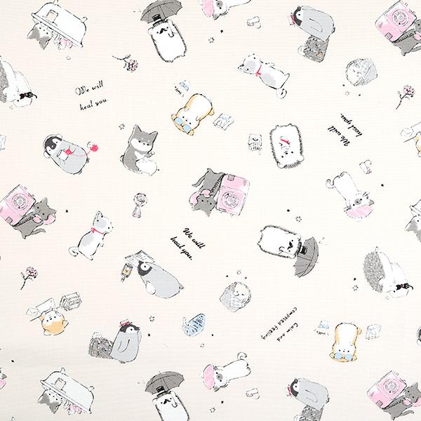 アニマルライフ オックス生地 アイボリー チアフルキャラクター 入園入学 かわいい生地 Kjf 17a Crafヤフー店 通販 Yahoo ショッピング