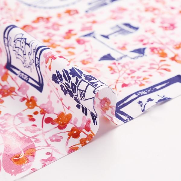 みすゞうた シーチング 生地 私と小鳥と鈴と 朱色 布地 布 和 テキスタイル 綿 和 柄 プリント 日本製 通販 ネコポス 人気 おすすめ 着物 浴衣 Kms 08a Crafヤフー店 通販 Yahoo ショッピング