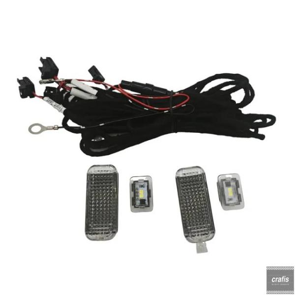 並行輸入品 アウディ A3 8V 2013 - 16 車内用白色LEDフットウェルライト（フットライトケーブル配線ハーネス部品 パーツ アクセサリー
