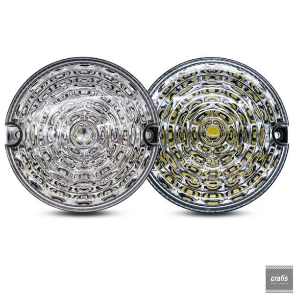 並行輸入品 ランドローバー ディフェンダー用 クリアリアフォグランプ リバースライト 95mm LED キット 2個セットパーツ 部品 アクセサリー
