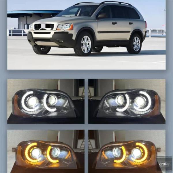 並行輸入品 ボルボ XC90 2004-2013 用 フロント LED ヘッドライト 1個 クリア ヘッドランプ LEDパーツ 部品 アクセサリー