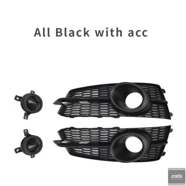並行輸入品 アウディ A6 S6 2016 2017 2018 用バンパーフォグランプグリル フロントメッシュレーシンググリル ACC部品 パーツ アクセサリー