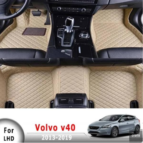 並行輸入品 ボルボV40（2013〜2016年2017年2018年2019年モデル用カーフロアマット　カーペット　アクセサリー　防水フットパッドパーツ 部品 ア