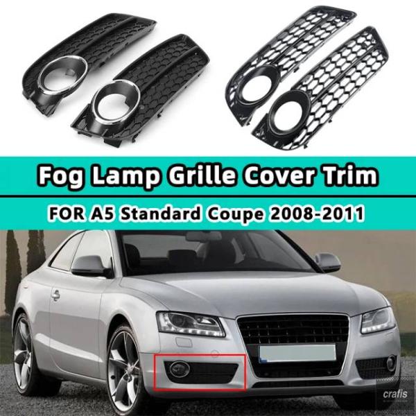 並行輸入品 アウディ A5 クーペ スポーツバック 2008-2011A5 カブリオレ 2010-2011 用ハニカムメッシュ フロントバンパーグリル フォグラ