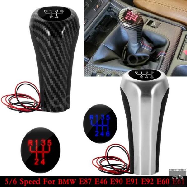 並行輸入品 BMW F30 E60 E90 E46 E34 E39 X1 E84 X4 F26 M3 M4 M5 車内パーツ用 5速 6速ギアシフトノブ LED