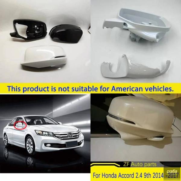 並行輸入品 ホンダ アコード 2.4 9代目 2014 - 16年モデル用 カーアクセサリー バックミラーカバー サイドミラーハウジングシェル ランプタイプ部品