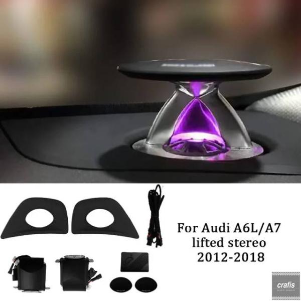 並行輸入品 アウディ A4 A5 A6 A7 Q5 Q7 Q8 B9 C8 用 32色LEDリフティングツイータースピーカー 電動トレブルホーン 飾部品 パーツ