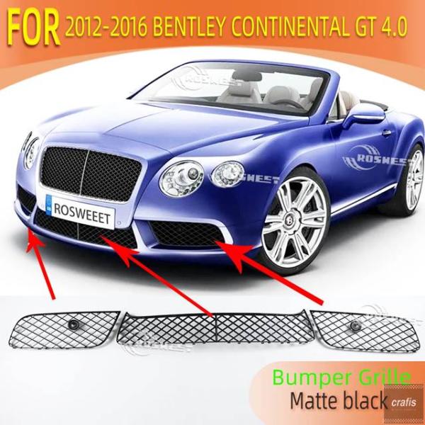 並行輸入品 ベントレー コンチネンタル GT GTC 2012 - 15 用フロントロアバンパーグリル OEM 3W3807647C 3W3807648C 3W