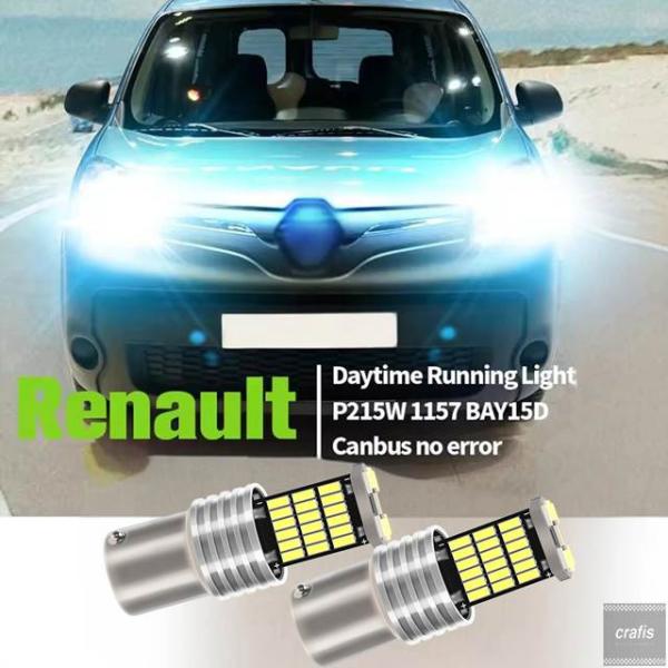 並行輸入品 ルノー カングー 2008 11 01 2012 2013 2014 用 LED デイタイム  P21 5W 1157 BAY15D Canbus 