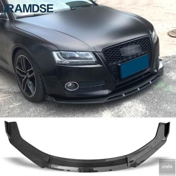 並行輸入品 アウディ A3 S3 A4 S4 A5 A6 セダン Q3 用 カーフロントバンパーリップスプリッタースポイラーディフ??ューザーリップキット部品 