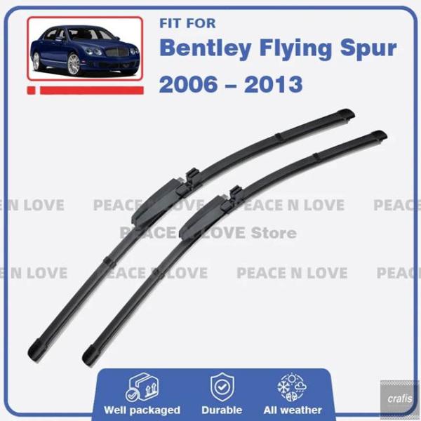 並行輸入品 ベントレー フライングスパー 2006年9月1日〜2010年13年モデル用フロントワイパーブレードセット（フロントガラス窓アクセサリー部品 パーツ 