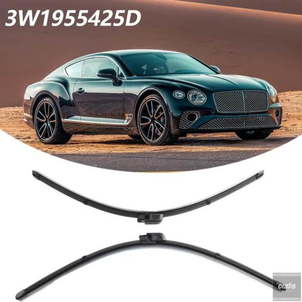 並行輸入品 ベントレー コンチネンタル GT GTC フライングスパー用ワイパーブレードセット（ブラックカラー2004〜2018年モデル対応部品 パーツ アクセ