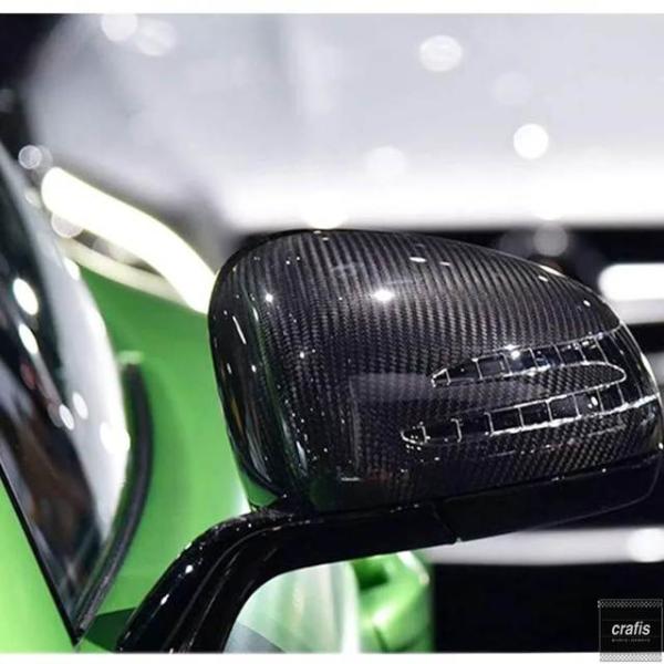 並行輸入品 メルセデスベンツ SLK R172 AMG GT SLC 用カーボンミラーカバーシェルキャップアクセサリー 2個セット部品 パーツ アクセサリー
