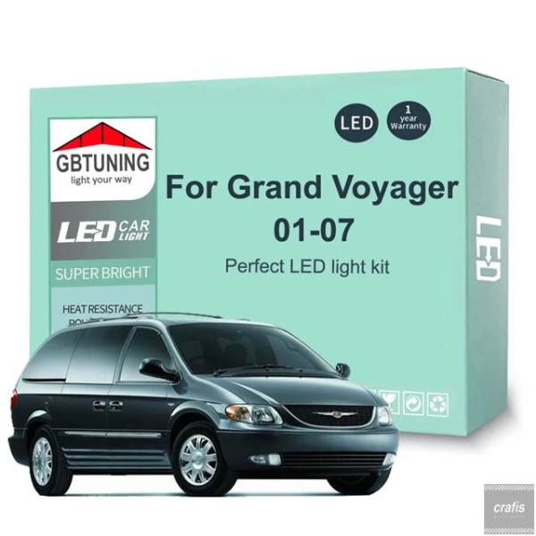 並行輸入品 クライスラー グランドボイジャー 2001 04 01 2005 2006 2007 用 17 ピース 車用アクセサリー Canbus LED イン