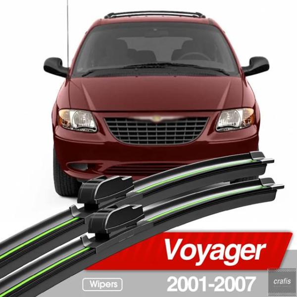 並行輸入品 クライスラー ボイジャー 2001-2007 用 フロントガラスワイパーブレード 2個 フロントガラスウィンドウアクセサリー 2002 05 01 