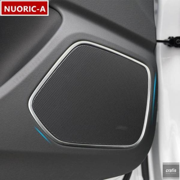 並行輸入品 アウディ Q3 2012-2016 用カー ドア オーディオ スピーカー フレーム装飾カバー トリム スタイリング インテリア アクセサリー部品 パ