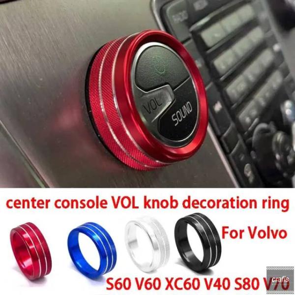 並行輸入品 ボルボ S60 V60 XC60 V40 S80 V70 用カーエアコン回転ノブリング カーオーディオステレオボリュームコントロールノブファンボタン