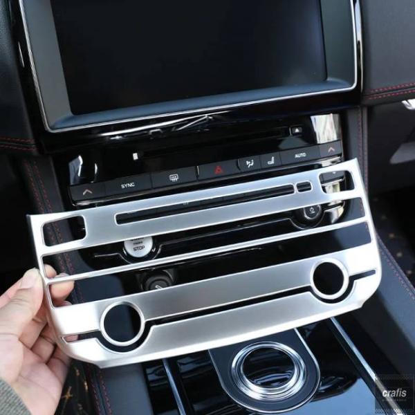 並行輸入品 ジャガー XE XF XFL F-PACE F pace 2016 2017 2018 車用カーボンエアコンセンターモードボタンフレームトリムアクセ