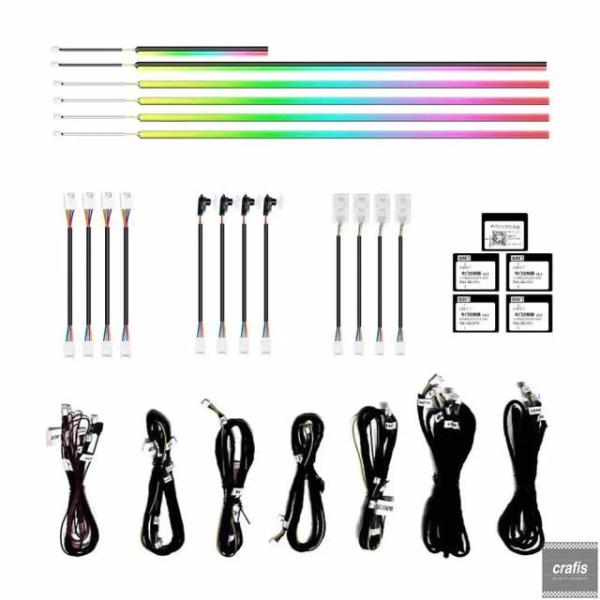 並行輸入品 レクサスES 2013-2017用 256色シンフォニーLED車内アンビエントライトフルセットムードストリップアクセサリー パーツ 部品
