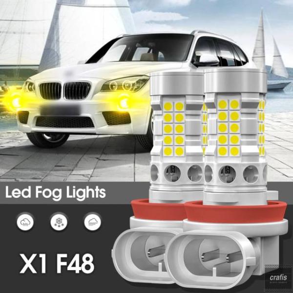 並行輸入品 BMW X1 F48 2014 - 2016 2018用 Canbus LEDフォグランプ 2個セット パーツ 部品