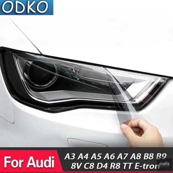 並行輸入品 アウディ A4 8V A3 B8 B9 A5 A6 C8 A7 A8 D4 TT E-tron R8 アクセサリー用 スモークブラックカーヘッドライ